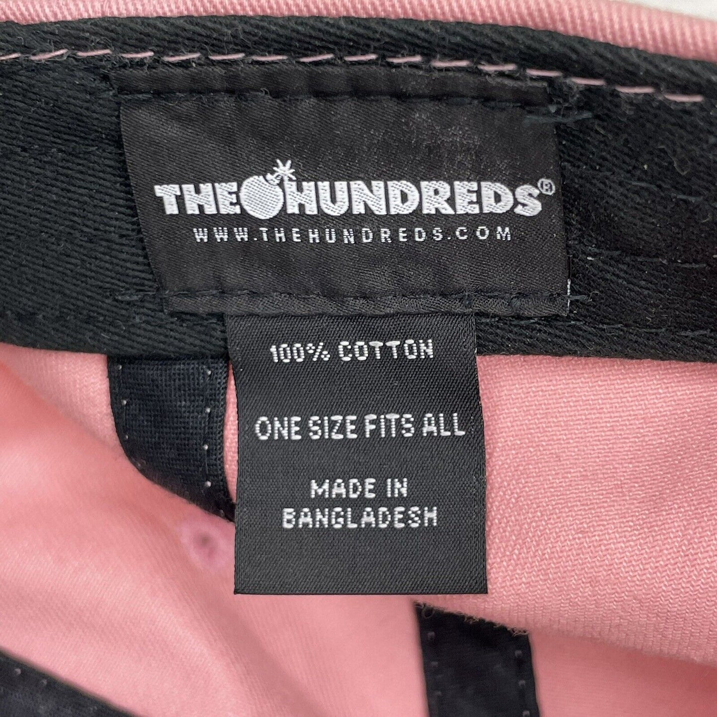 The Hundreds Maintain The Mystery Cap Pink And Black Adjustable Embrodiered