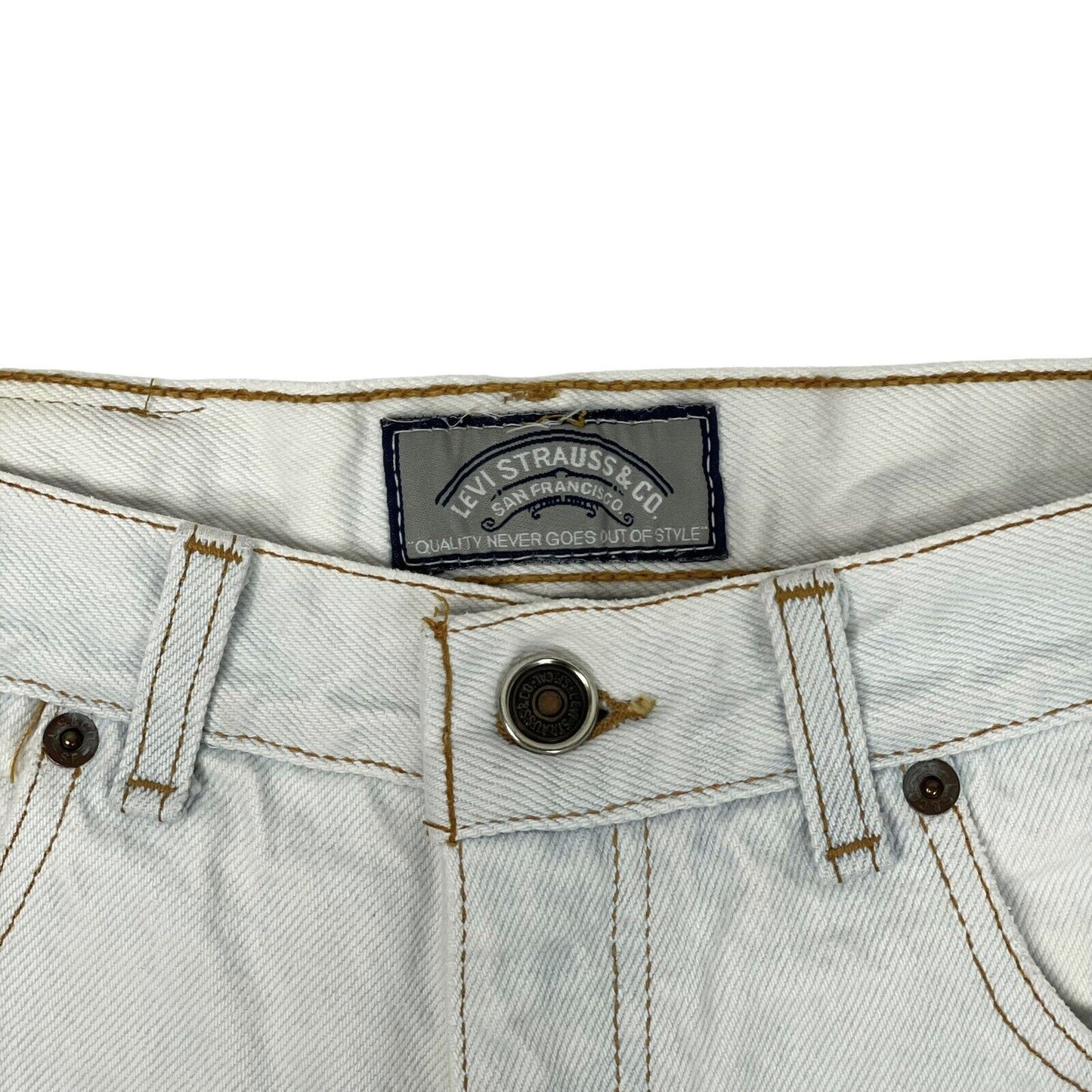 Vintage Levis 541 Silver Tab Jeans 28w 31l Slim Straight Leg White Denim