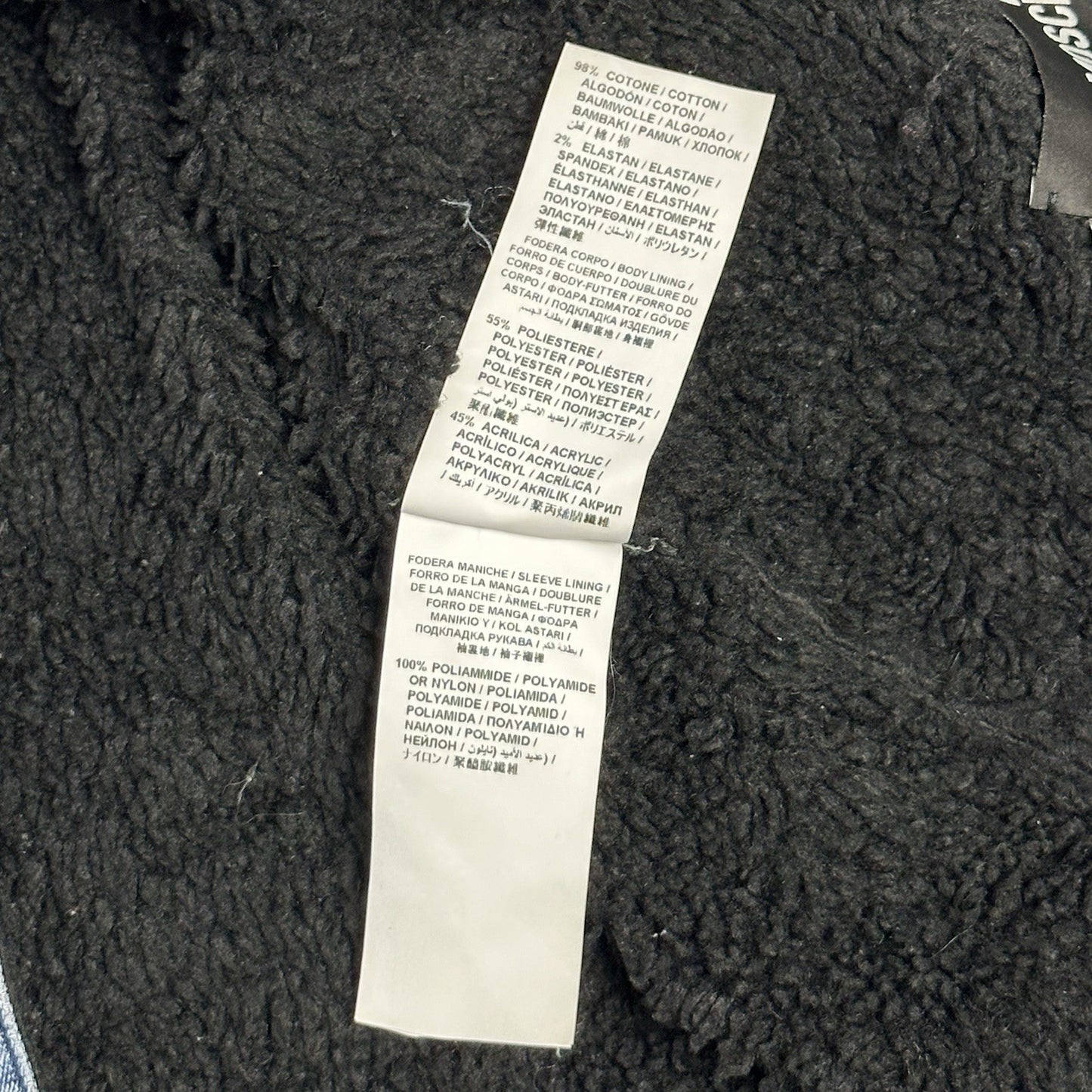 Love Moschino Denim Jacket Women’s UK12 US8 Sherpa Lining Made In Italy