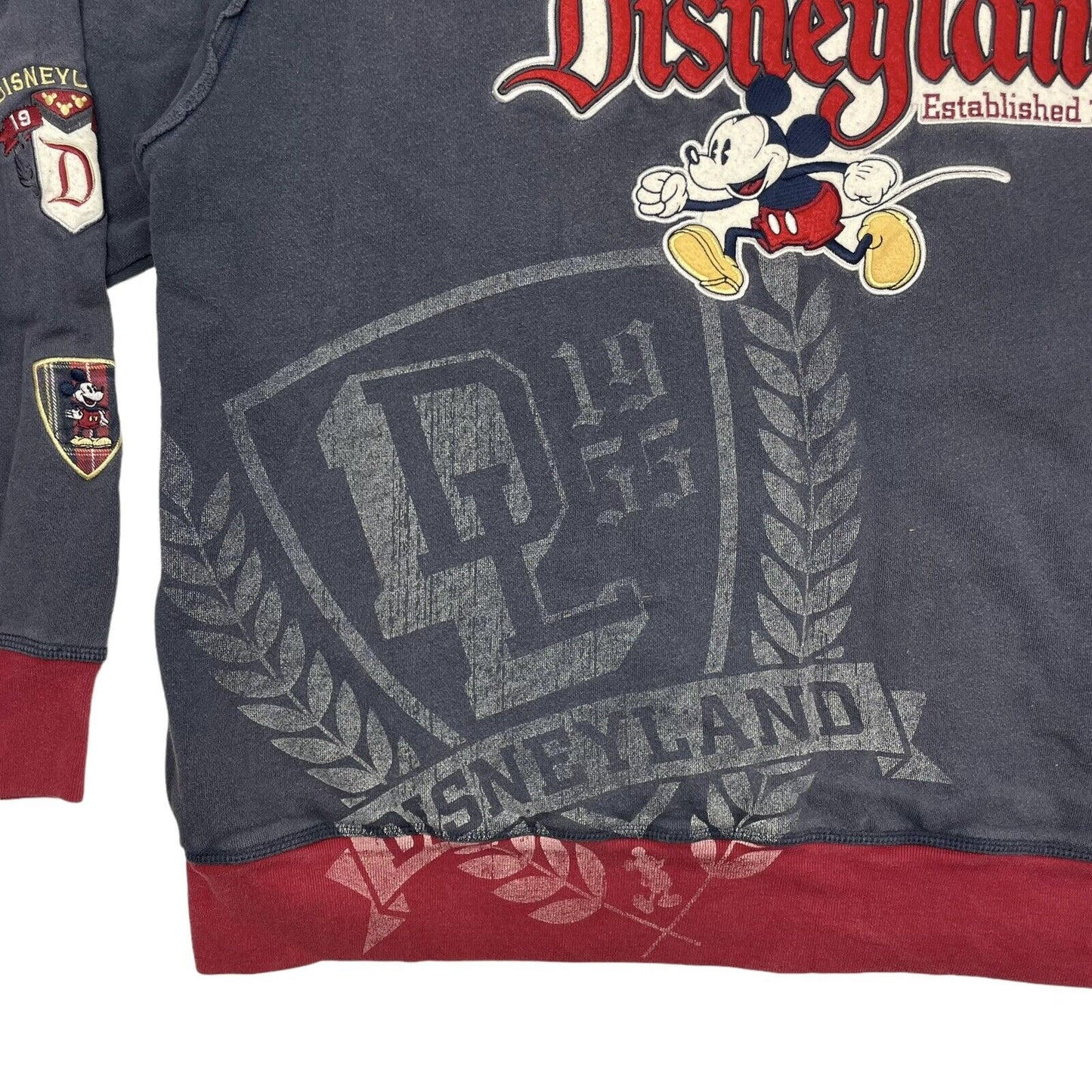 Vintage Disney Disneyland Hoodie Navy Blue Mens XL Embroidered