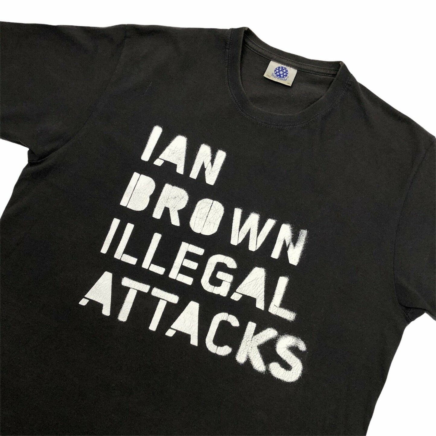 Rare 2007 Ian Brown Illegal Attacks T-Shirt Mens Medium Starworld