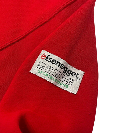 Vintage Eisenegger Jumper Men's Medium Red Crew Neck Retro 90's Sportkleidung