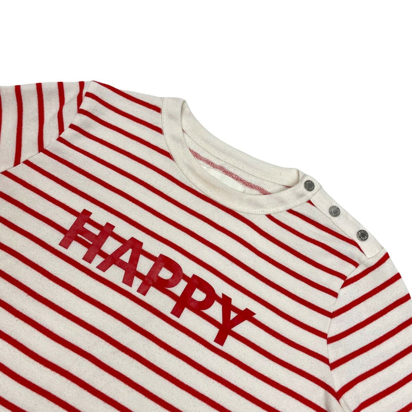 Zadig & Voltaire Stripe Jumper Red And White Womens XS Happy Print