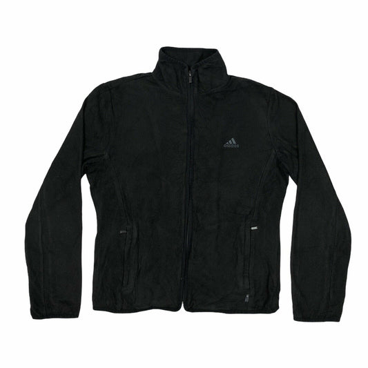 00’s Adidas Zipped Black Fleece Women’s UK12 Embroidered With Pockets