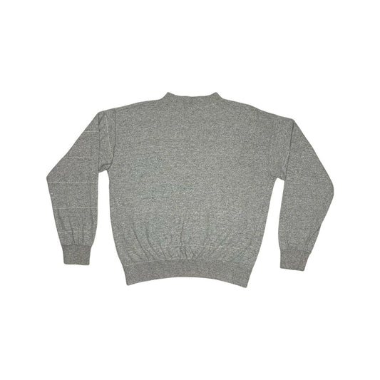 Vintage Champion Logo Mock Neck Jumper Mens Medium Grey Made In Italy