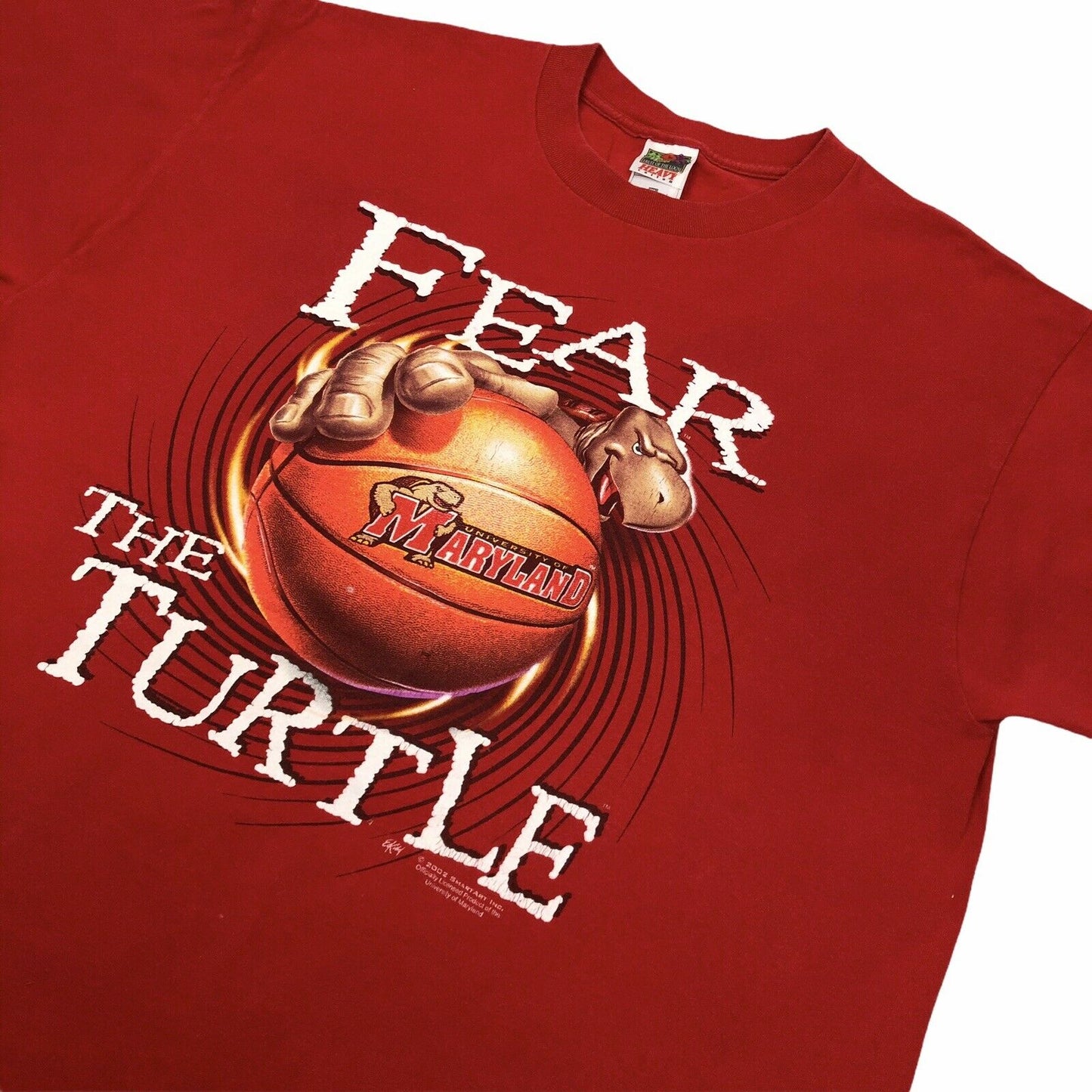 y2k Maryland Terrapins Basketball T-Shirt Mens XL Red Graphic Print