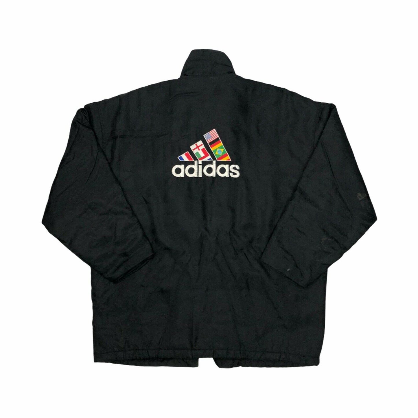 France 98 Vintage World Cup Jacket Adidas Mens Large Black Embroidered Football