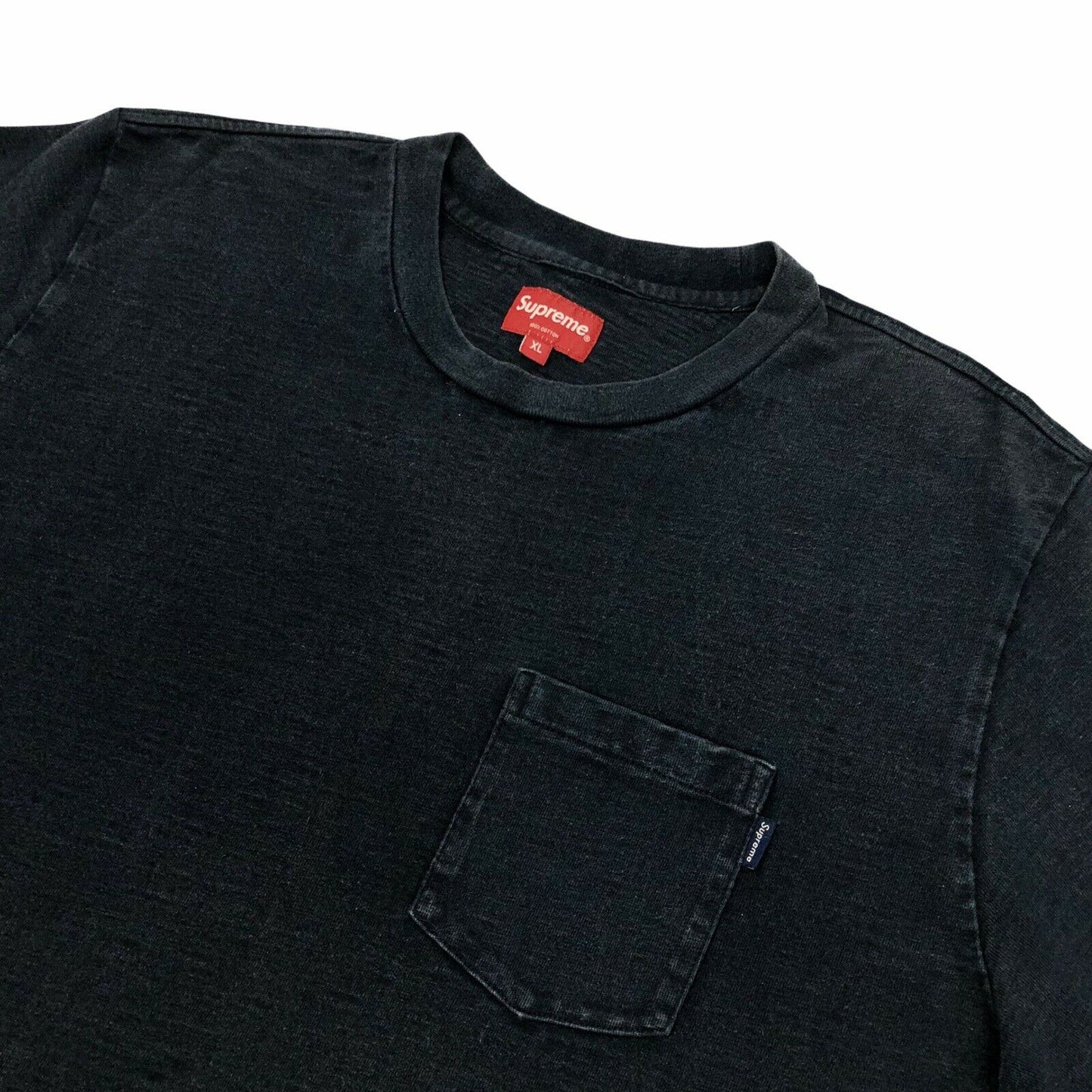 Supreme Pocket Tee Mens XL Navy Blue Long Sleeve