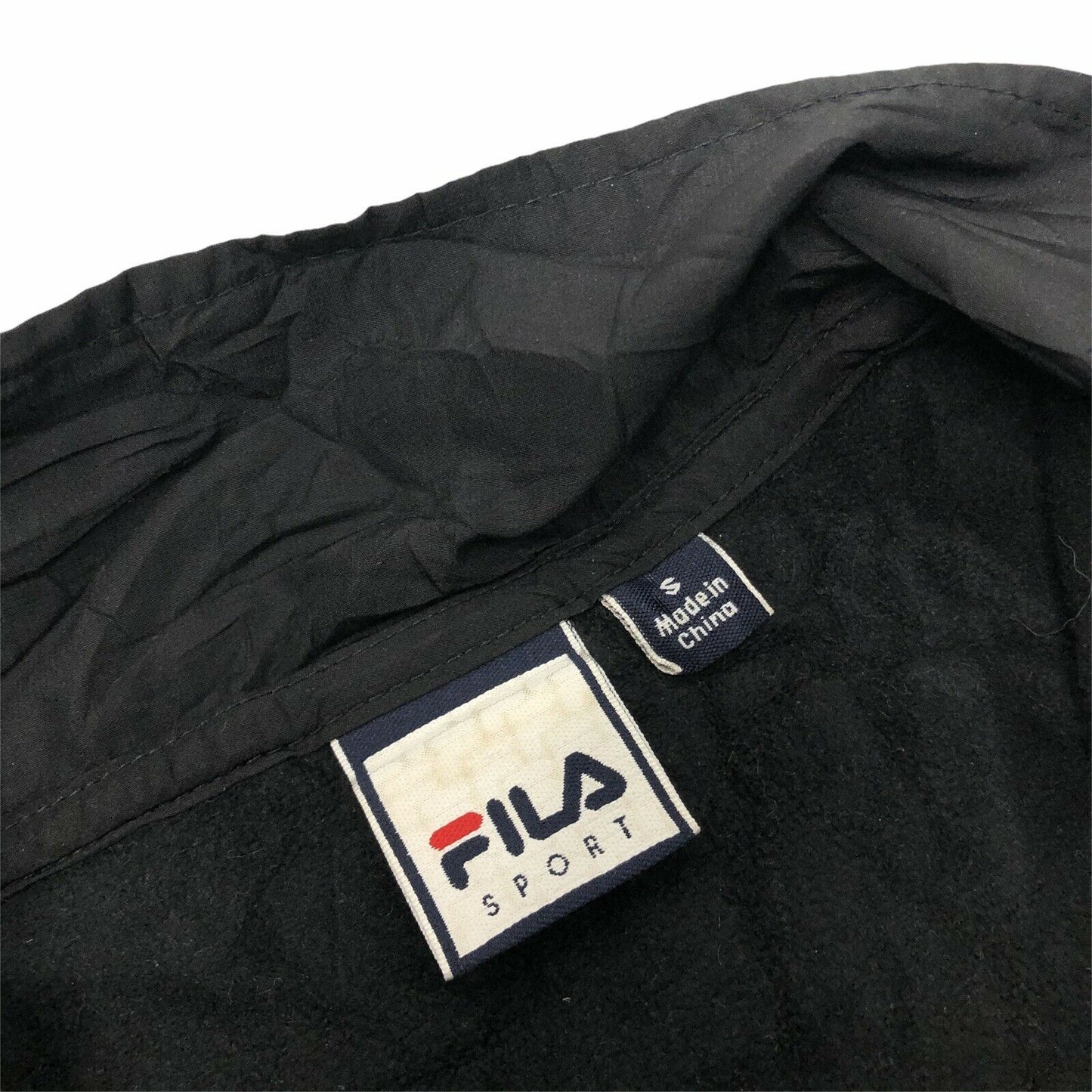 00’s Fila Sport Black Fleece Women’s Small Zipped Pockets Sportswear