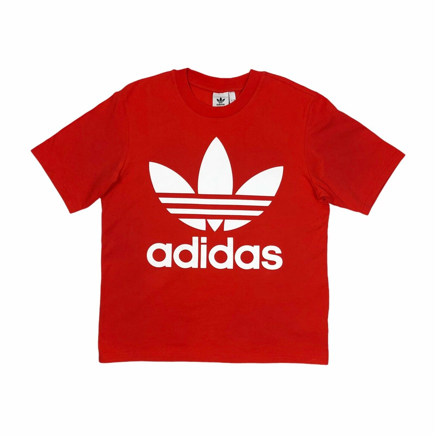 Adidas Boxy T-Shirt Red Trefoil Print Men’s Medium Graphic Print