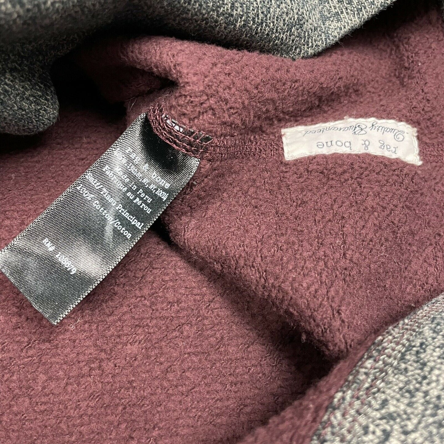 Rag & Bone Crew Neck Jumper Red And Grey Mens Large