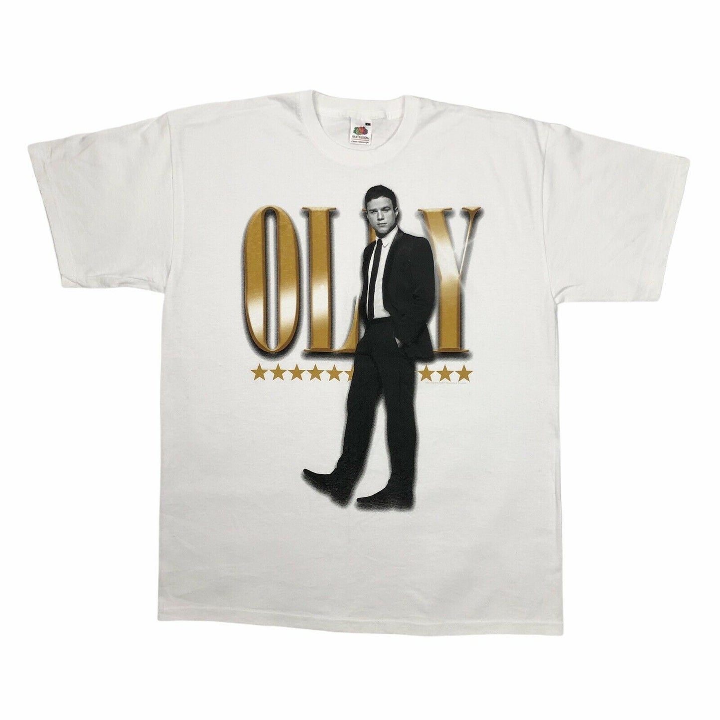 2010 Olly Murs X Factor T-Shirt Mens Large Fruit Of The Loom White