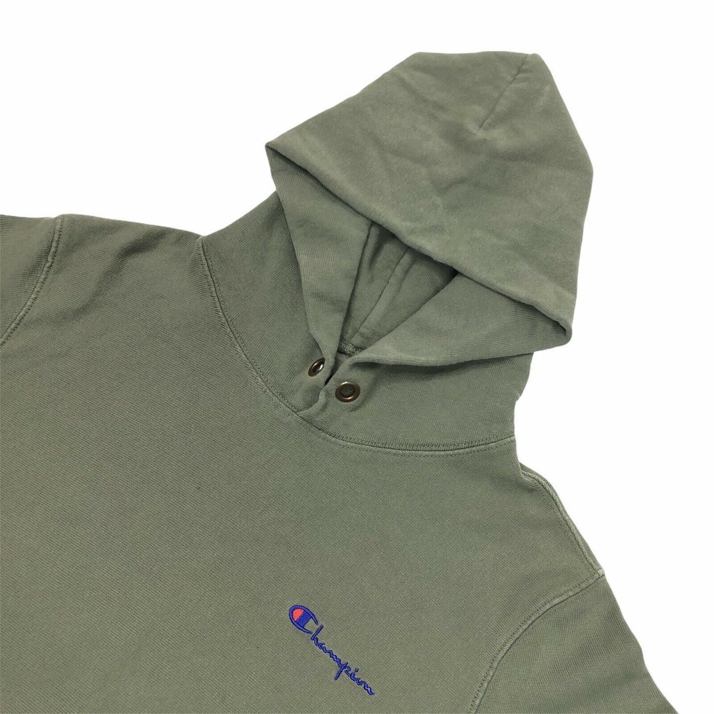 Champion Reverse Weave Pull Over Hoodie Women’s Small Green Embroidered Branding