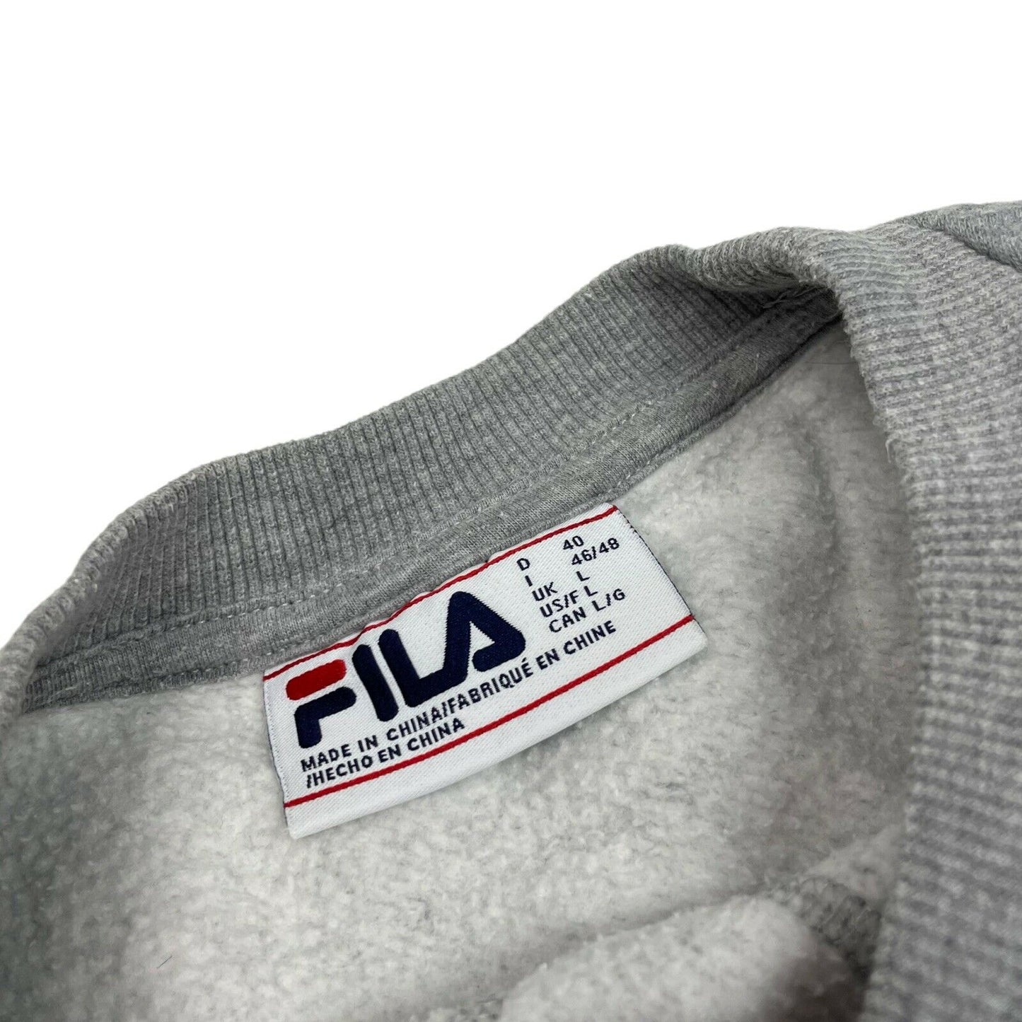 Fila Crew Neck Jumper Womens Large Grey