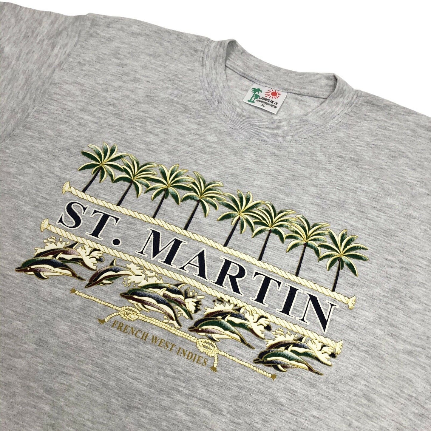 Vintage St Martin T-Shirt Spellout Mens XL Graphic Print