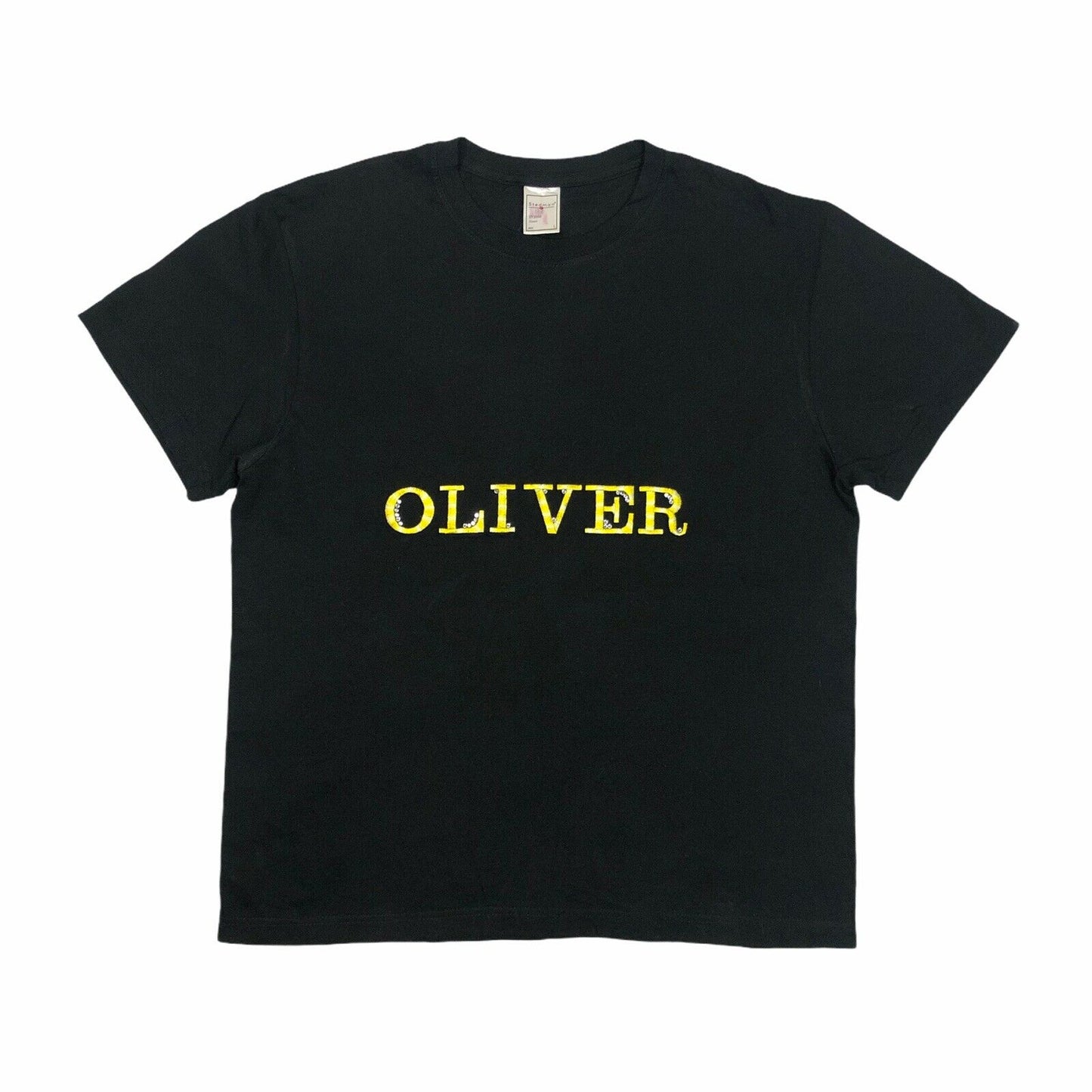 Oliver Twist 00’s Black Stedman T-Shirt Mens Large Embroidered