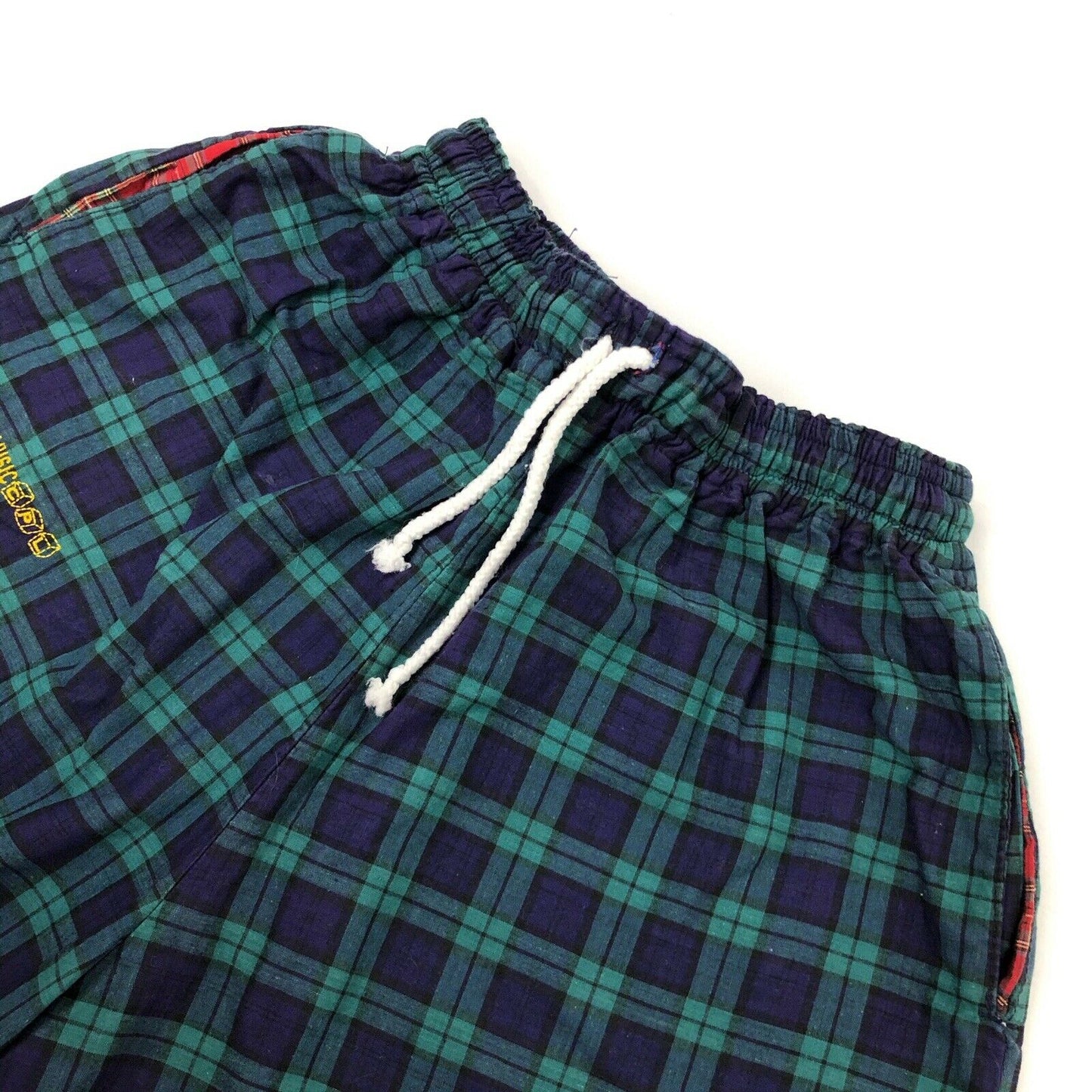 Vintage 1996 Oasis Loch Lomond Tartan Shorts 32w Green And Navy