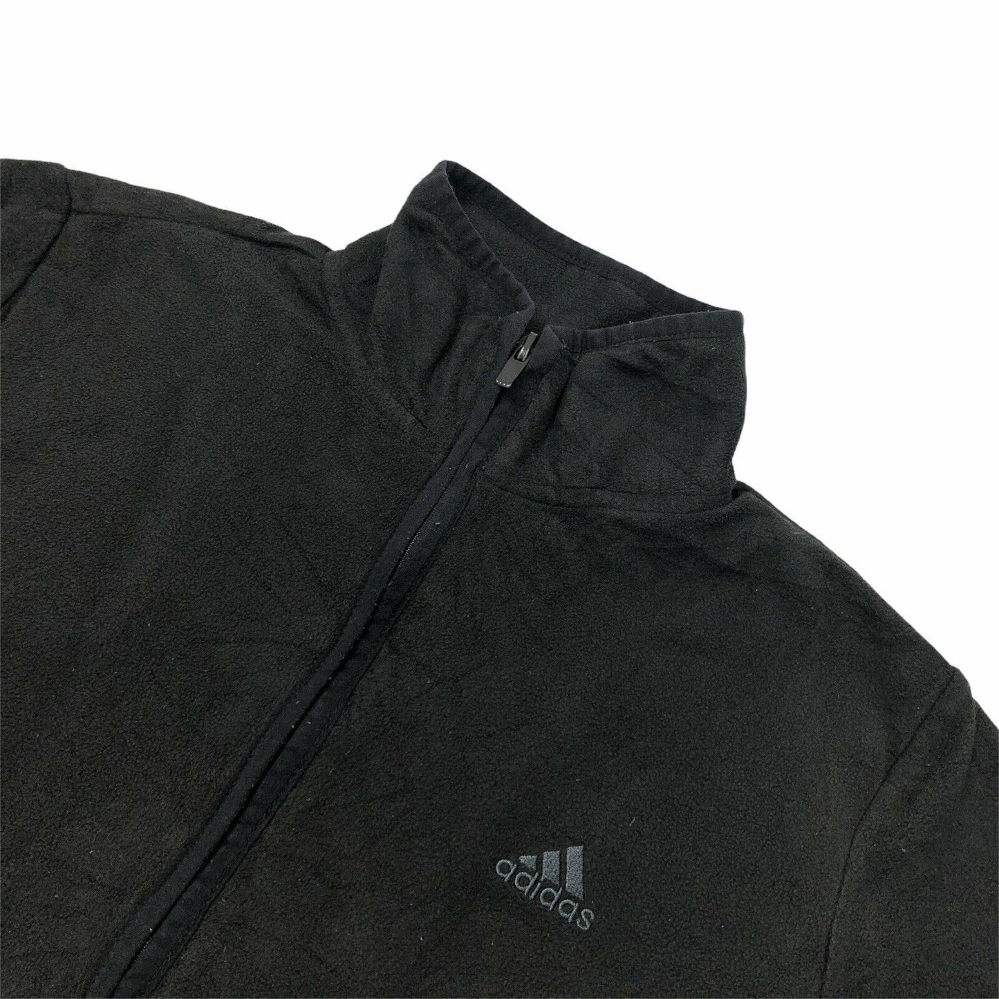 00’s Adidas Zipped Black Fleece Women’s UK12 Embroidered With Pockets