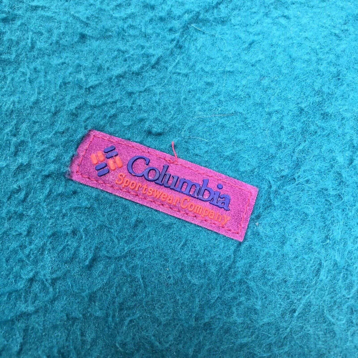 Vintage 80’s Columbia Sportswear Green And Pink Fleece With Pockets Unisex