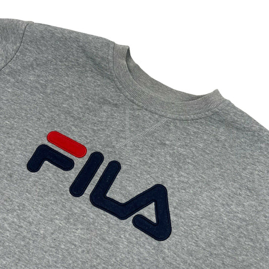 Fila Crew Neck Jumper Women's Large Grey Classic Retro Sportswear Sweater