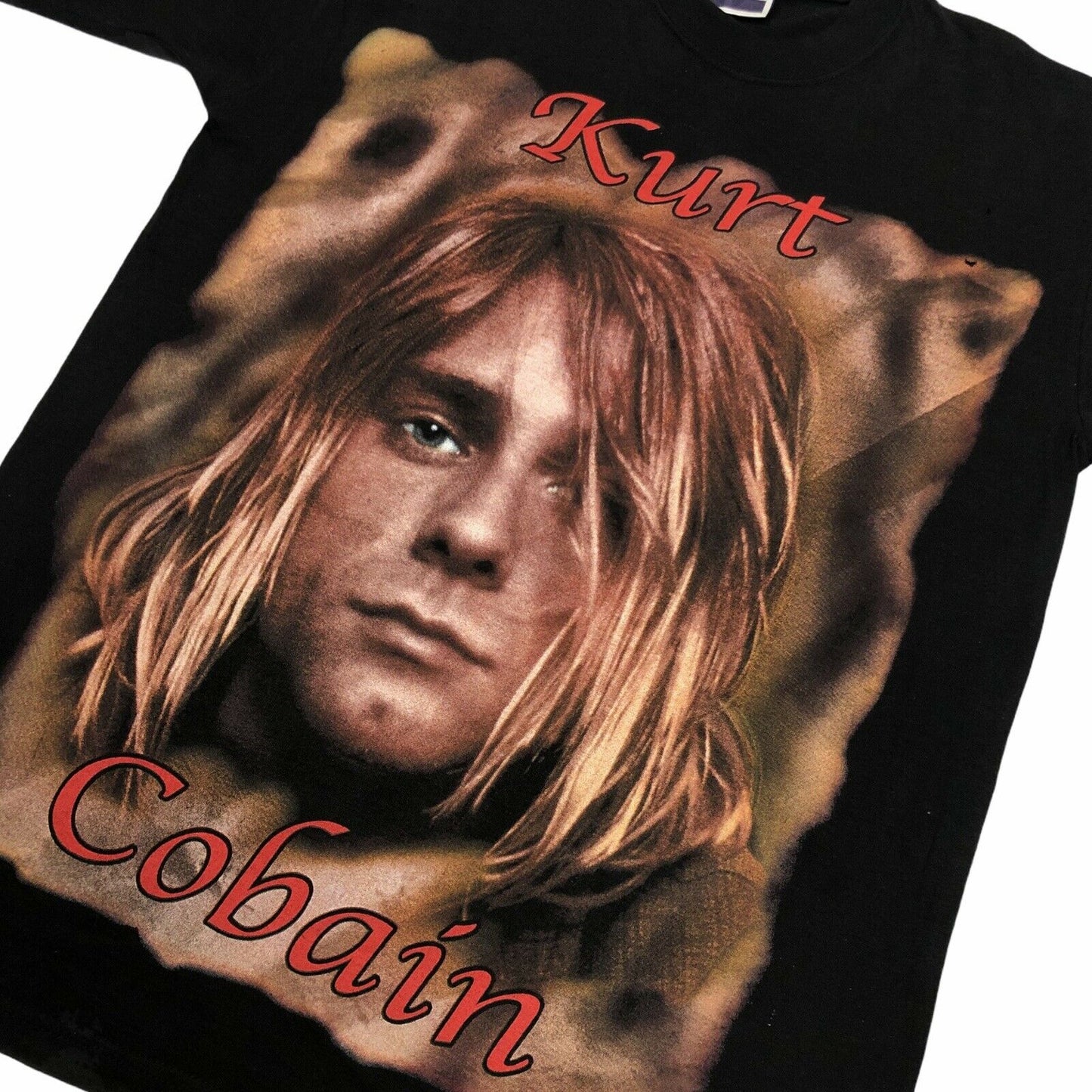 Vintage Kurt Cobain Black T-Shirt Mens Large Turbogadget Nirvana 90’s Grunge