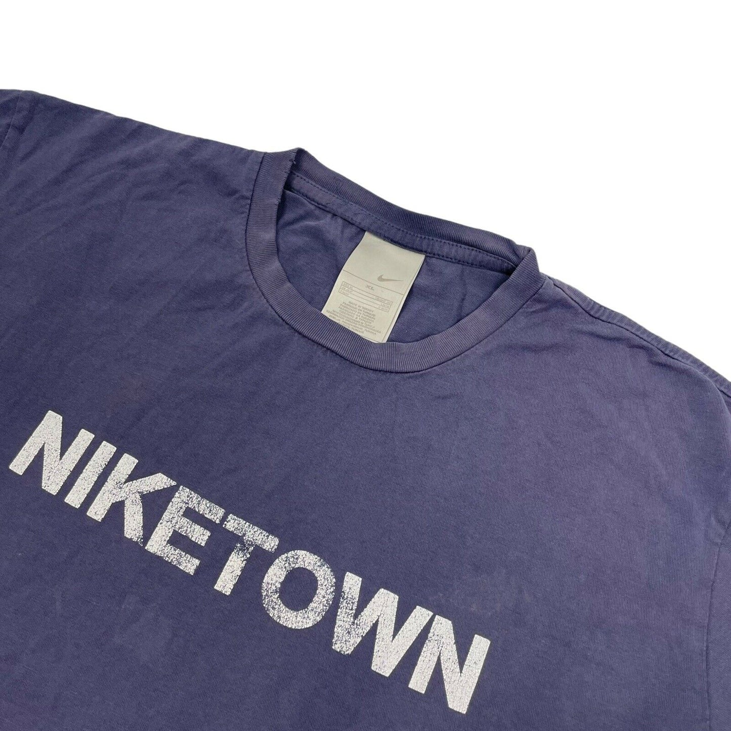 Vintage Nike Town Blue T-Shirt Graphic Print Mens XL Nike Team