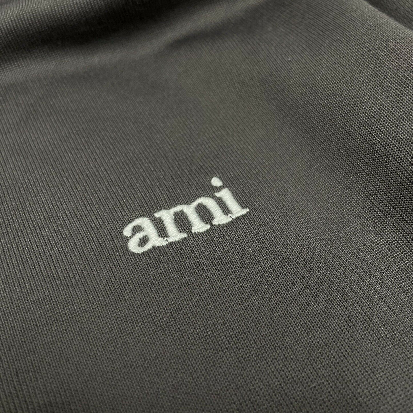 AMI Crew Neck Jumper Grey White XL Embroidered Mens