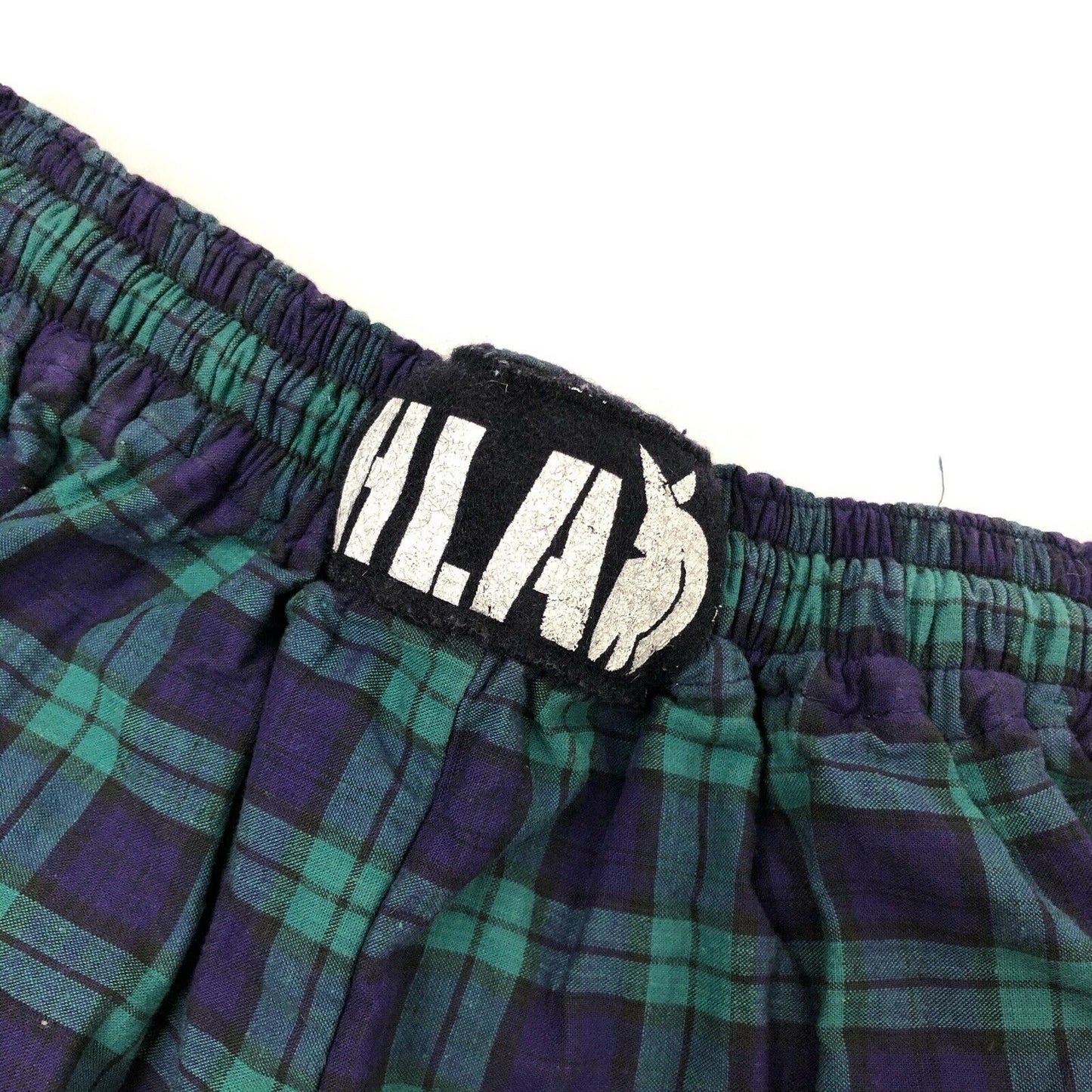 Vintage 1996 Oasis Loch Lomond Tartan Shorts 32w Green And Navy