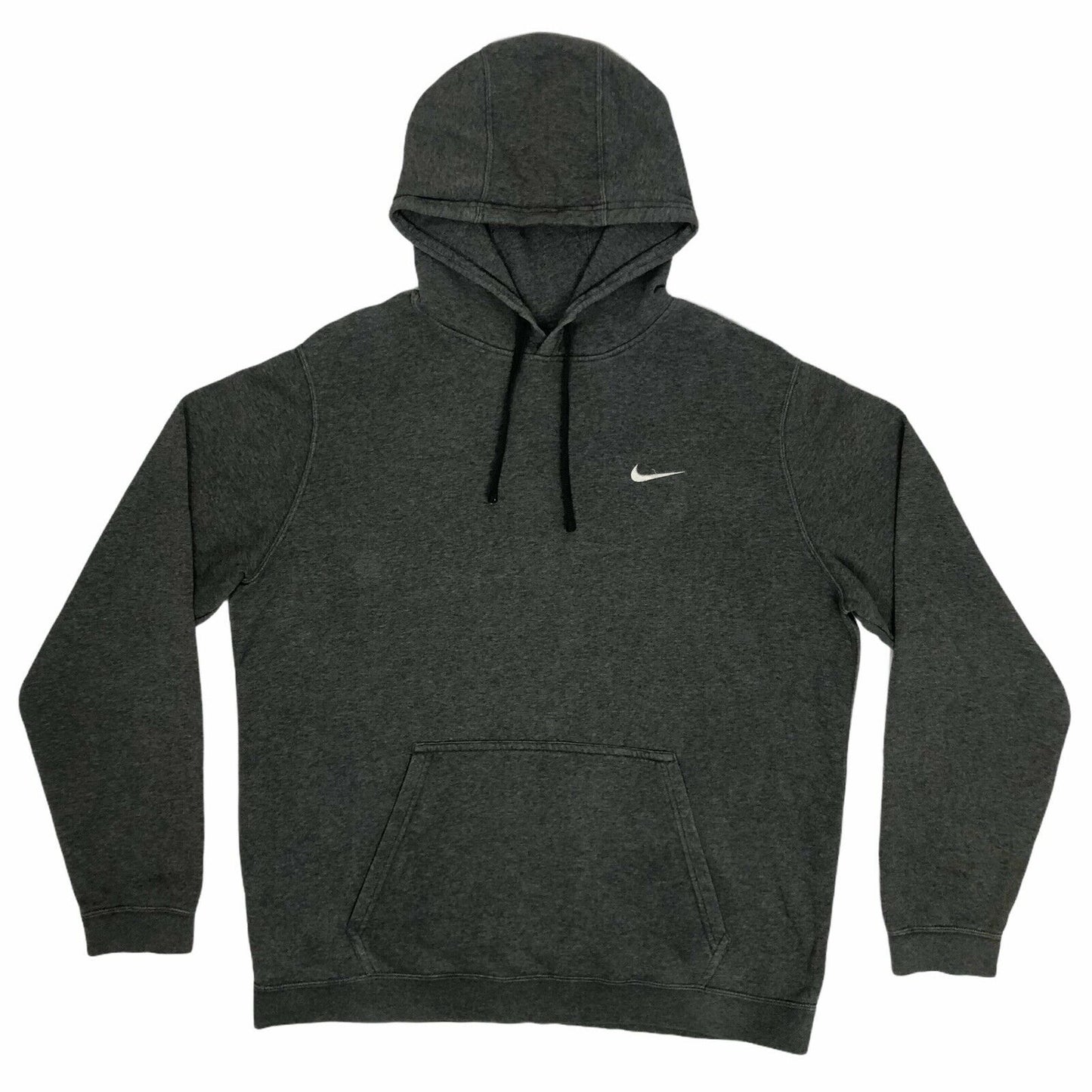 00's Nike Hoodie Mens XL Dark Grey Embroidered Swoosh Logo Pull Over