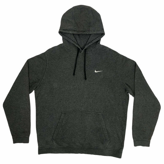 00's Nike Hoodie Mens XL Dark Grey Embroidered Swoosh Logo Pull Over