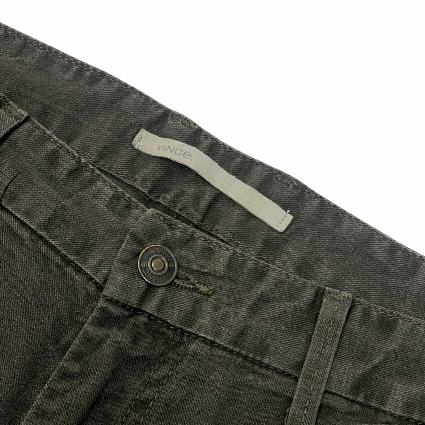 Vince Jean Fit Trouser Khaki Green 32w 32l Made In USA