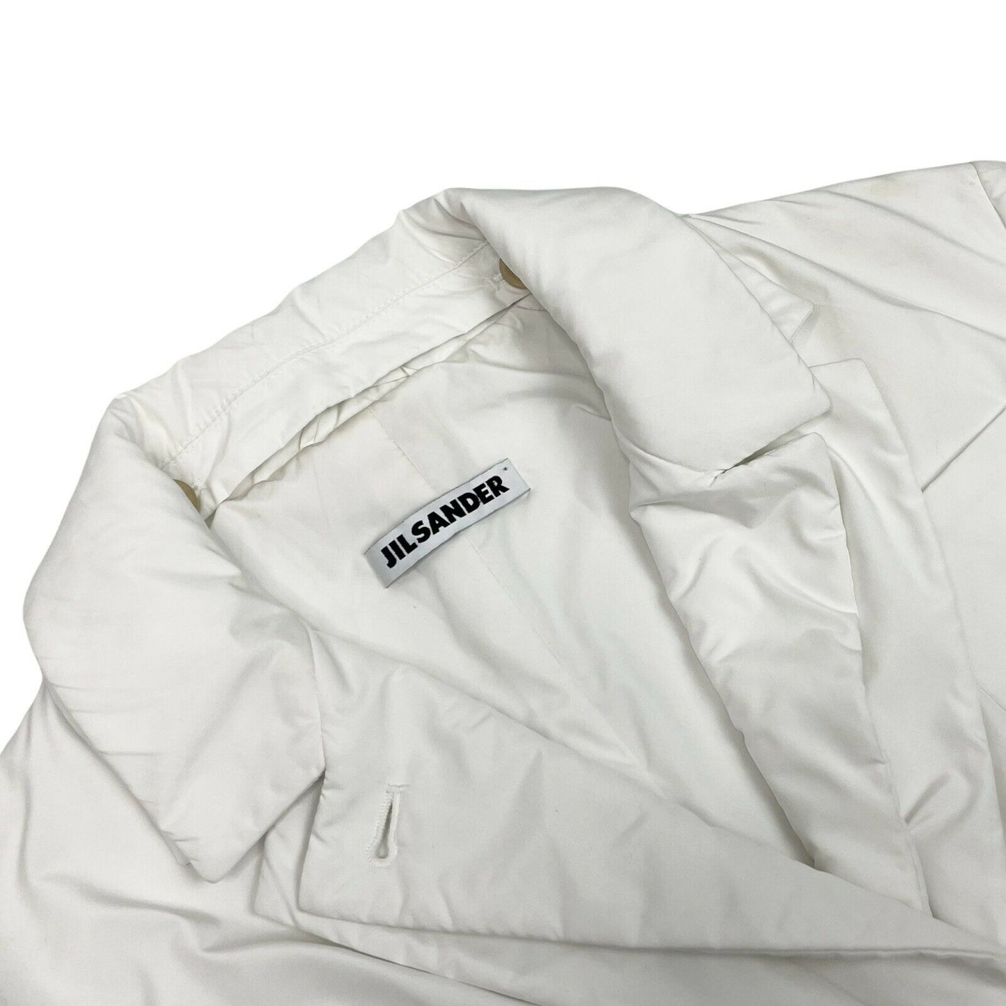 Jil Sander Padded Jacket Womens Small White Made In Italy