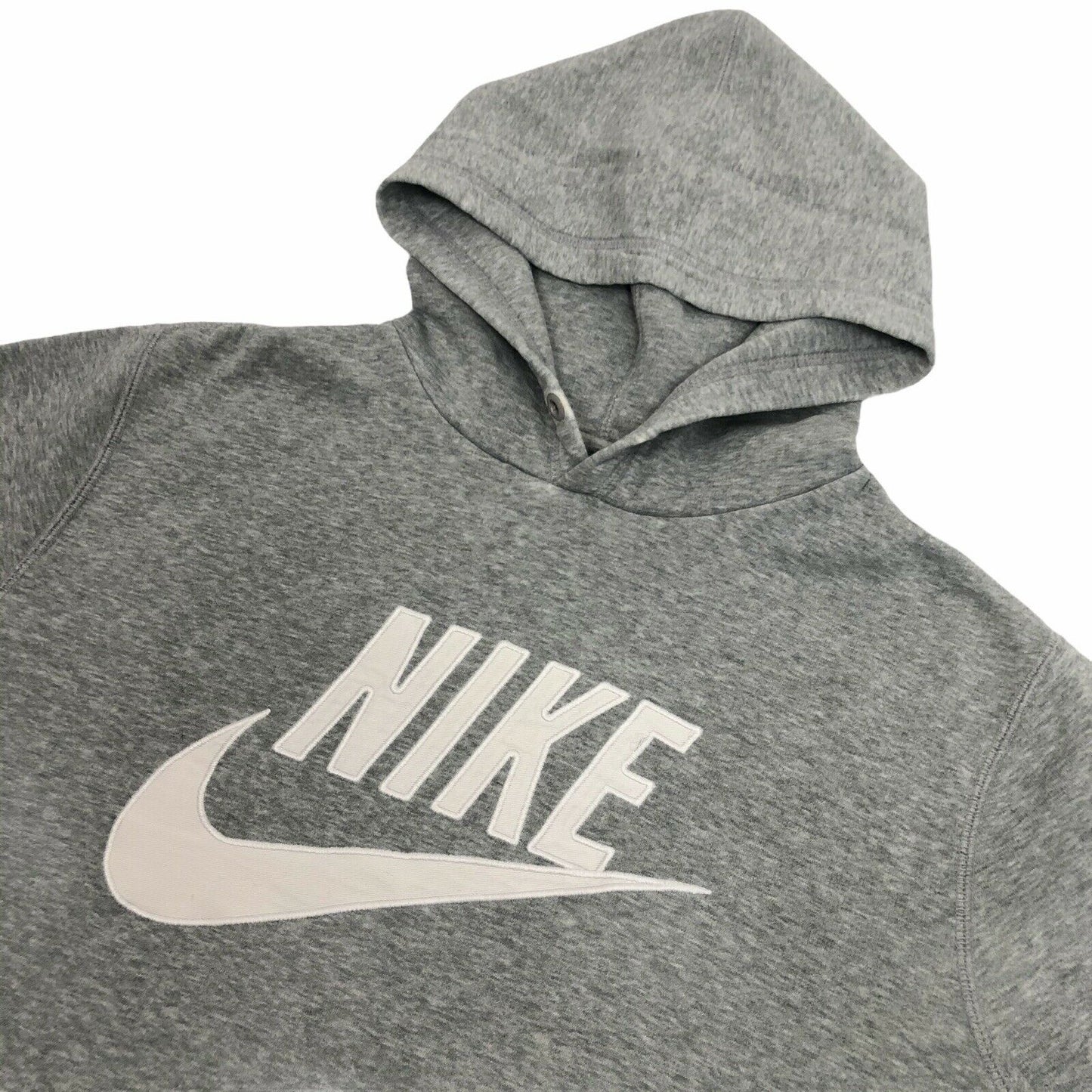 00's Nike Hoodie Grey Mens Large Embroidered Swoosh Logo Pull Over