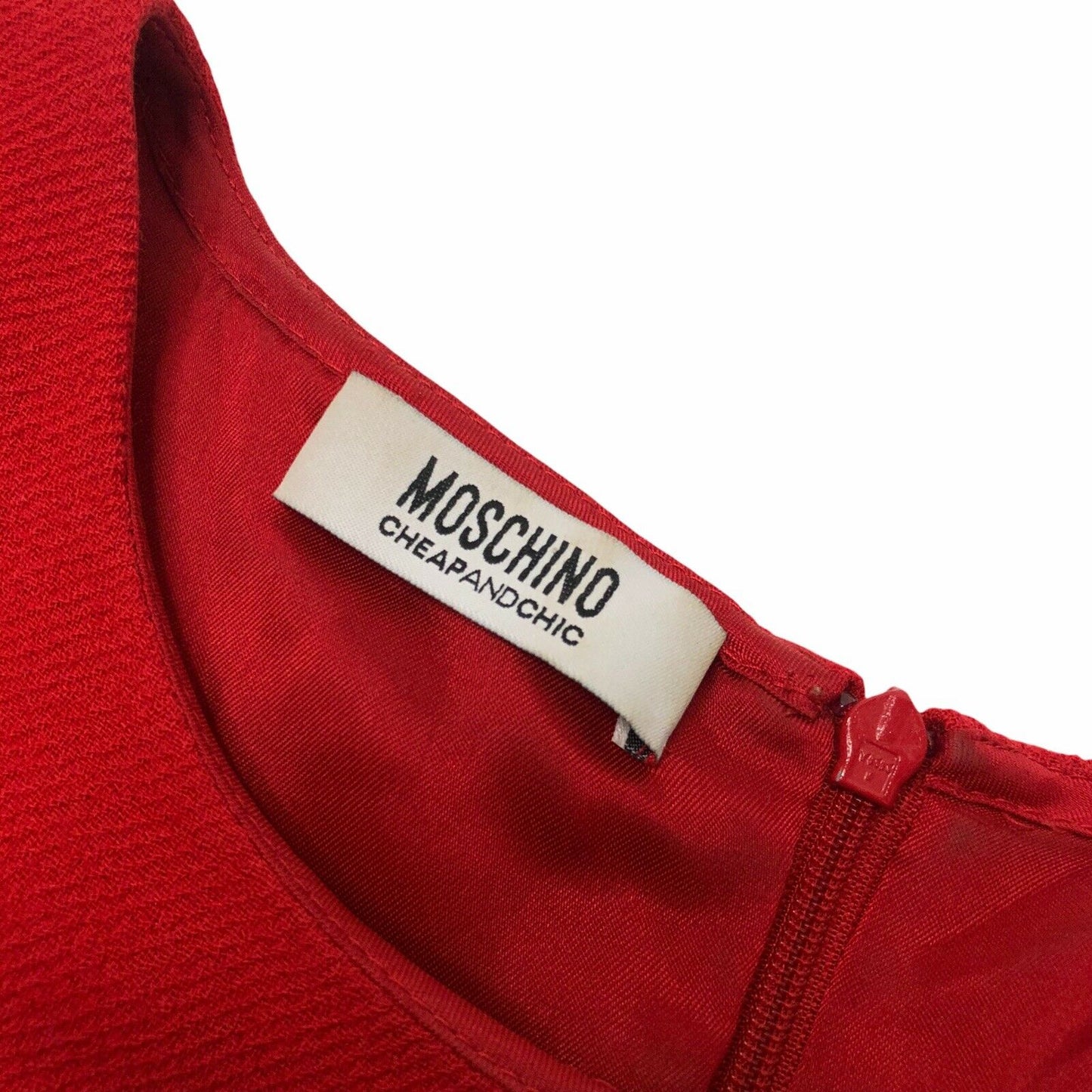 Vintage Moschino Cheapandchic Womens Dress Red And Black Womens UK12