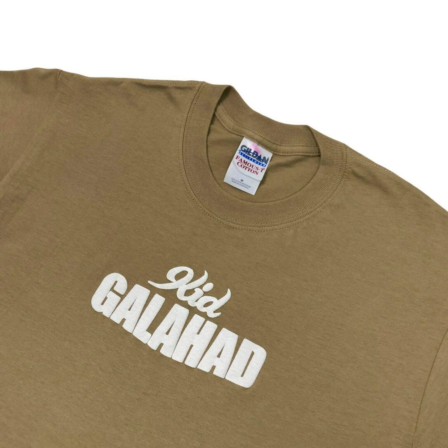 Kid Galahad Brown 00s Naughties Gildan Vintage Cotton T-Shirt British Boxer