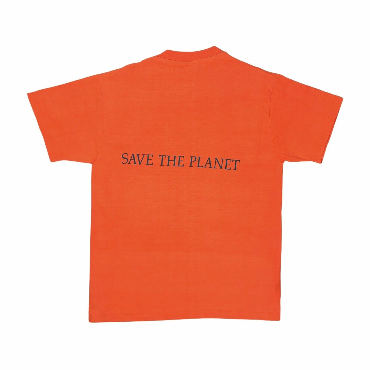 Vintage Hard Rock Cafe T-Shirt Orange Single Stitch Anvil Save The Planet