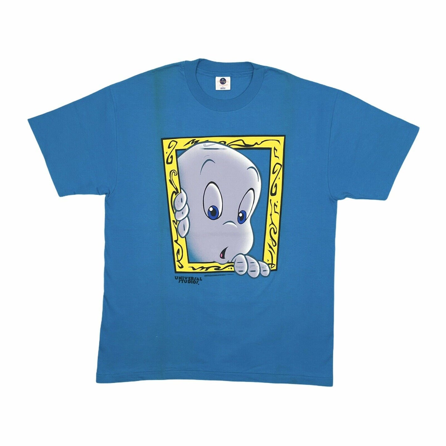 1995 Vintage Casper The Ghost T-Shirt Blue Large Made In USA Single Stitch