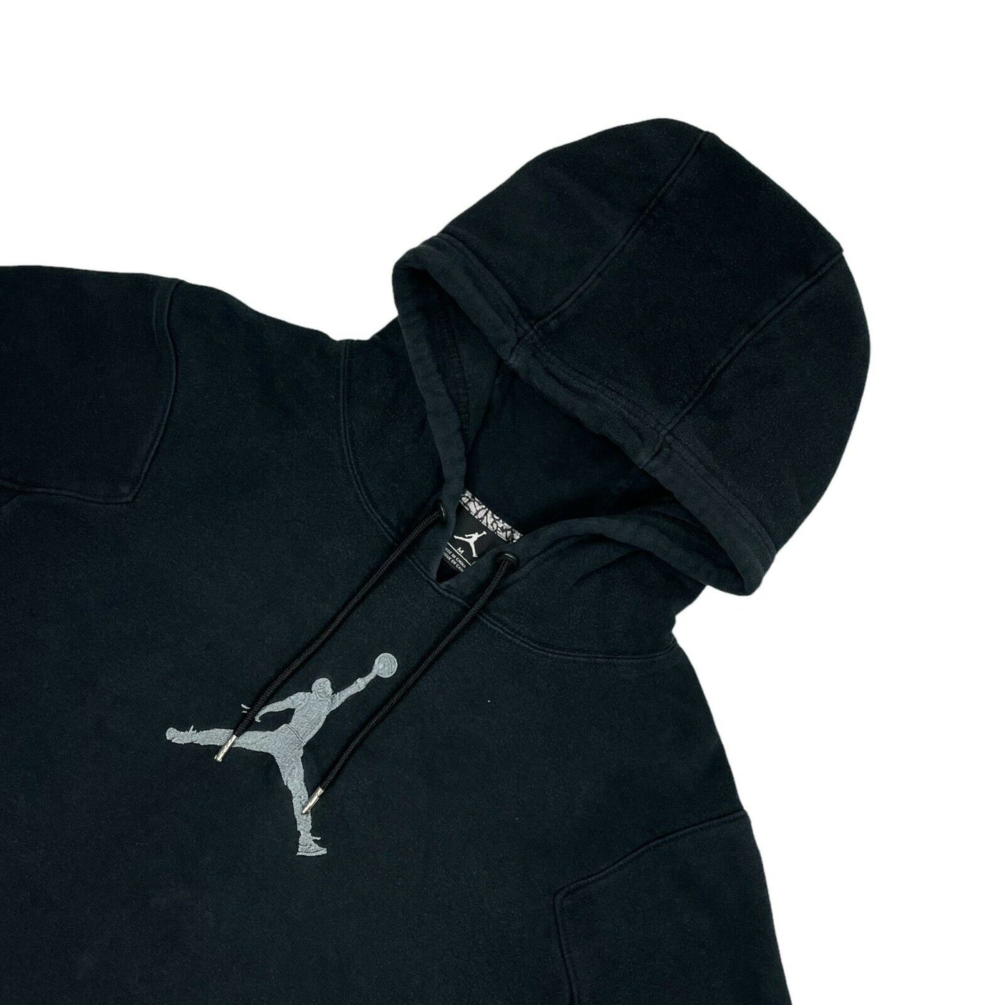 Vintage Air Jordan Jumpman Hoodie Navy Blue Embroidered Mens Medium