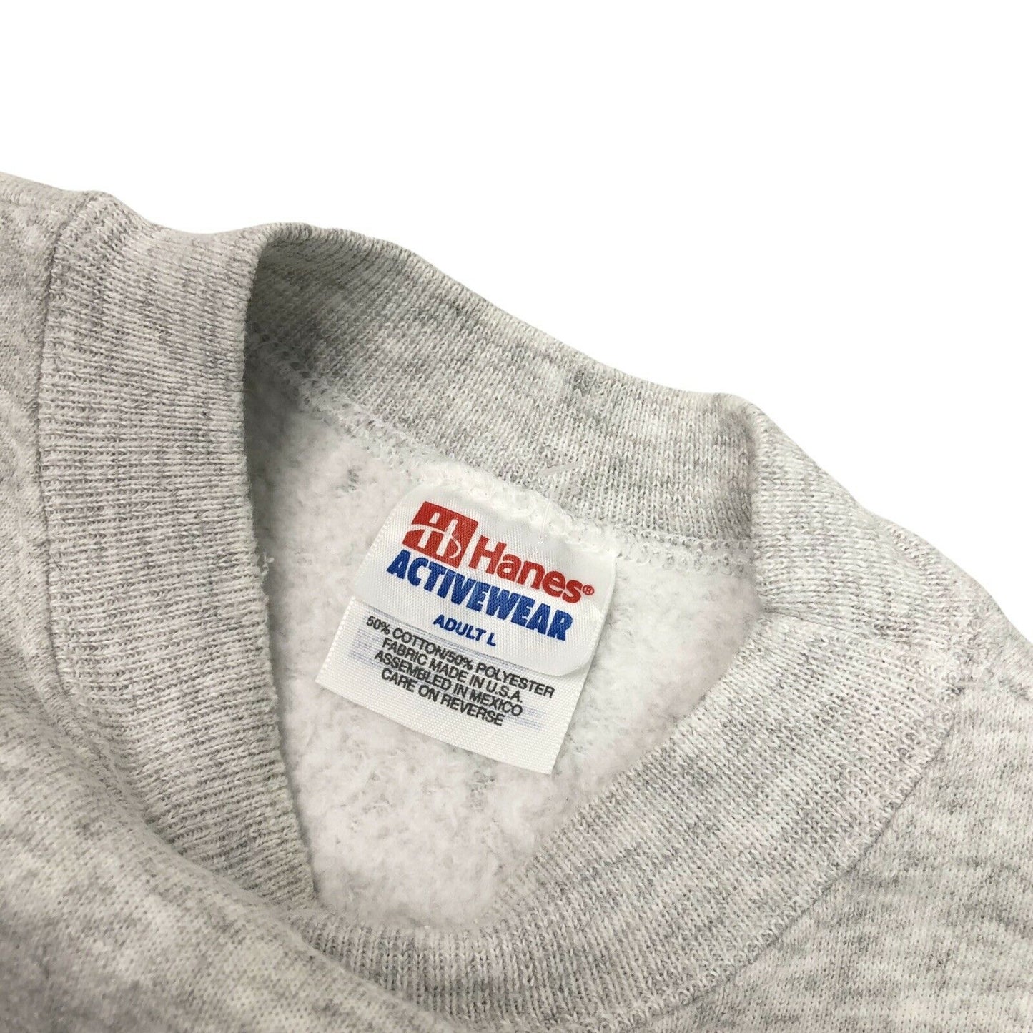 90s Vintage Liberators Hanes Jumper Grey Mens Large Pel Industries Graphic Print