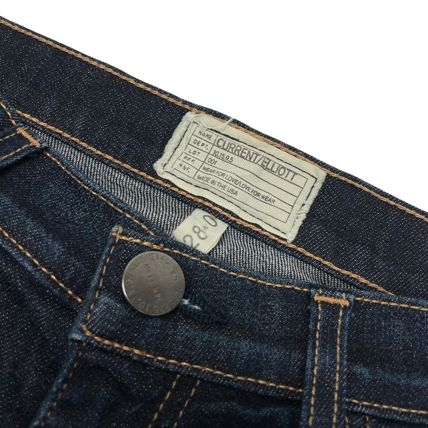 Current Elliot Jeans Made In USA Skinny Boot Richmond Dark Blue Denim Bootcut