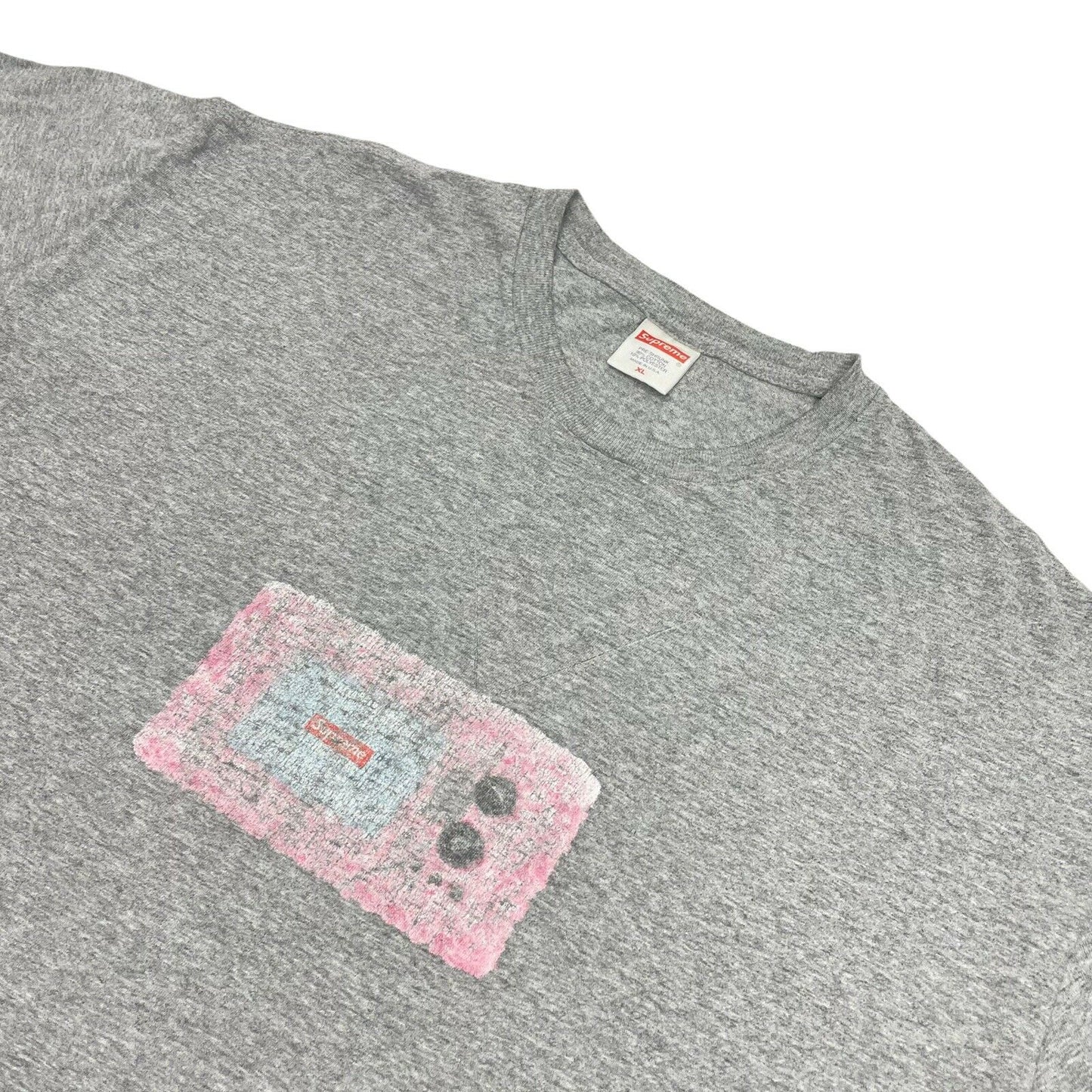 Supreme TV Tee Grey Mens XL Graphic Print Skatewear Streetwear Made In USA