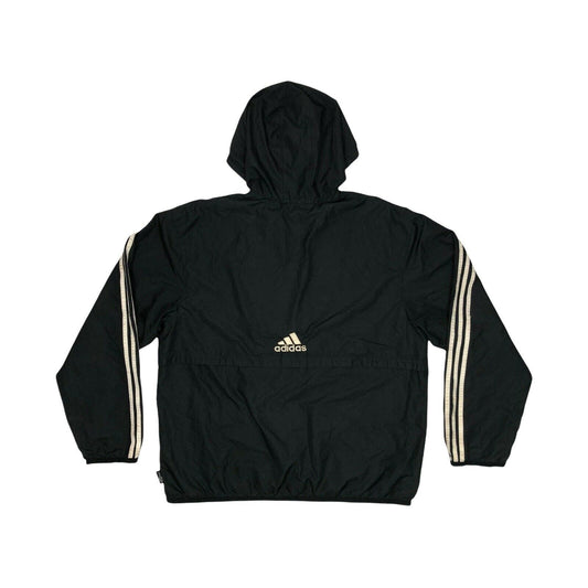 Vintage Adidas Anorak Jacket Mens Large Black And White Soft Shell