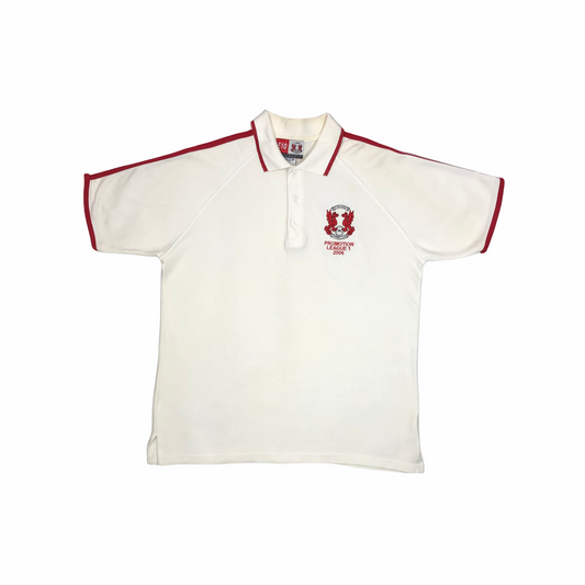 White Leyton Orient Promotion League Football 00s Polo Shirt Official Merch 2006