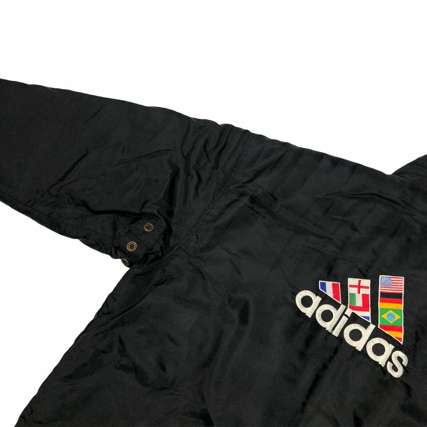 France 98 Vintage World Cup Jacket Adidas Mens Large Black Embroidered Football