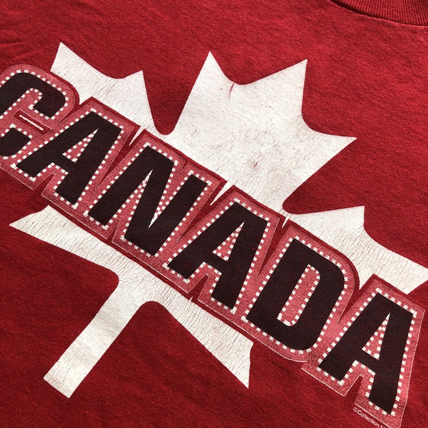 Vintage Canada Tourist T-Shirt Mens Large Graphic Print Red Alstyle