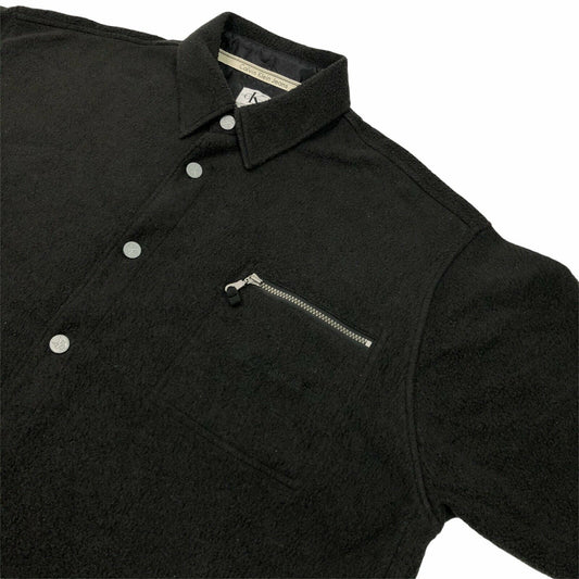 Vintage Calvin Klein Fleece Overshirt Men's XL Black Sherpa Soft Touch