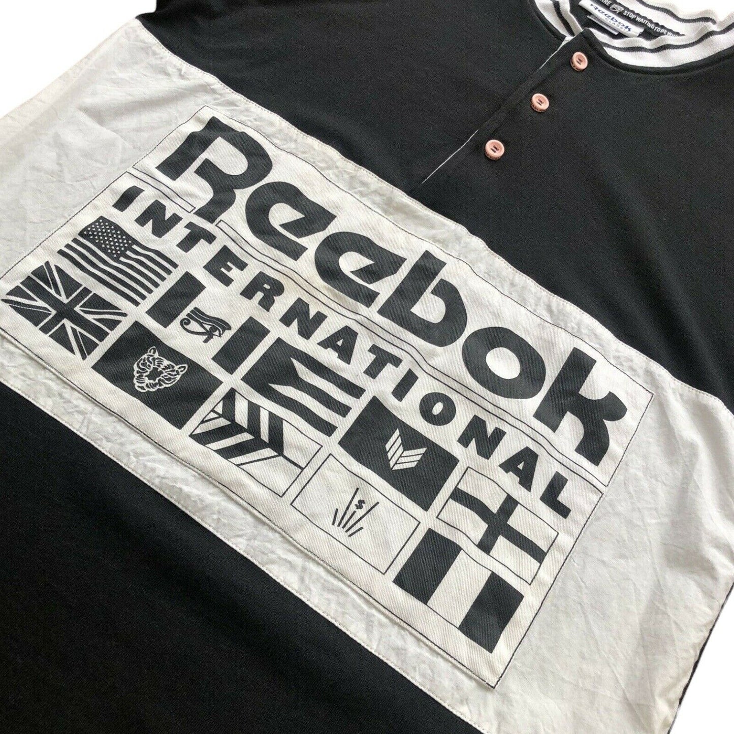 AW14 Reebok x Melody Ehsani T-Shirt Black And White Womens Small