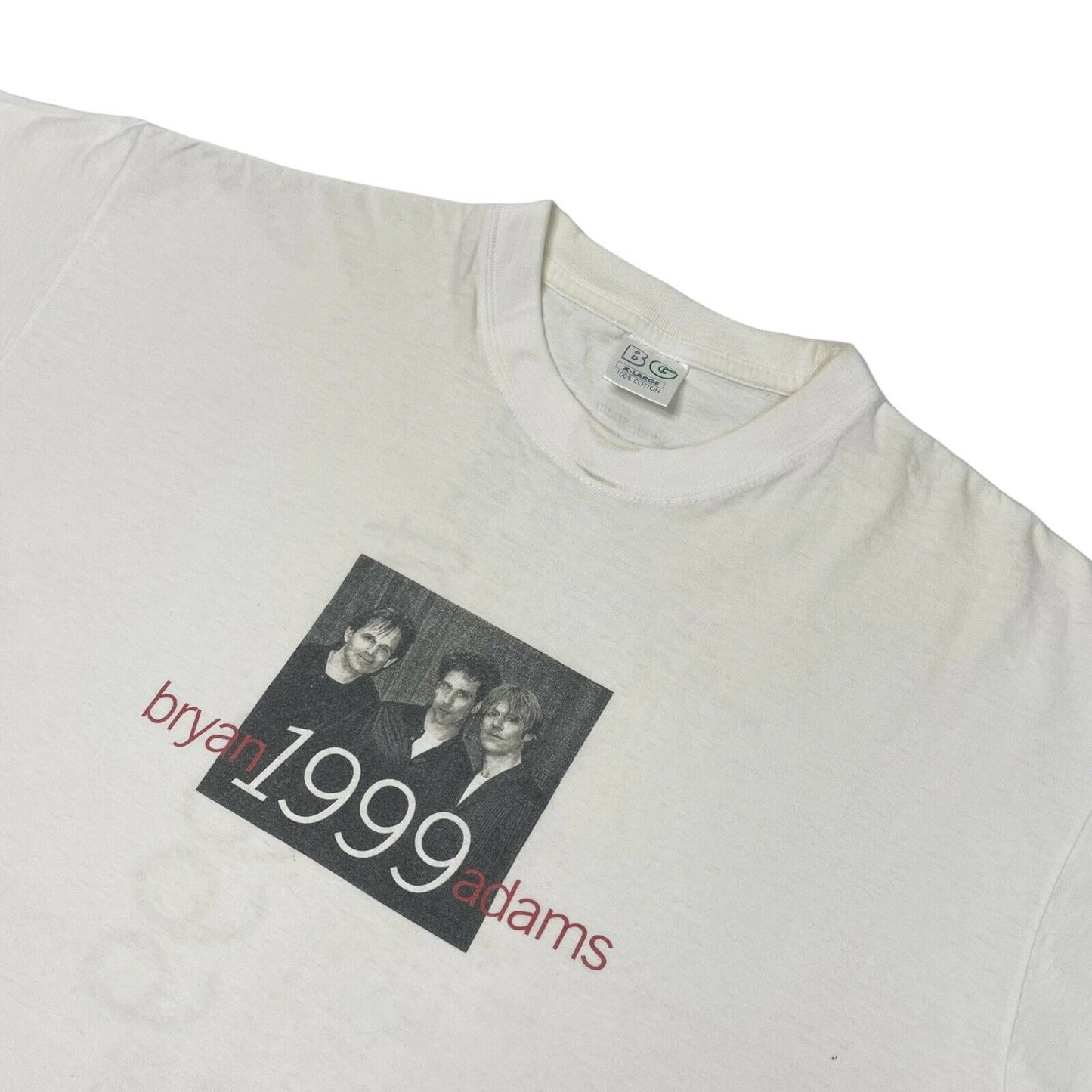 Vintage 1999 Bryan Adams Tour Mens XL White Graphic Print