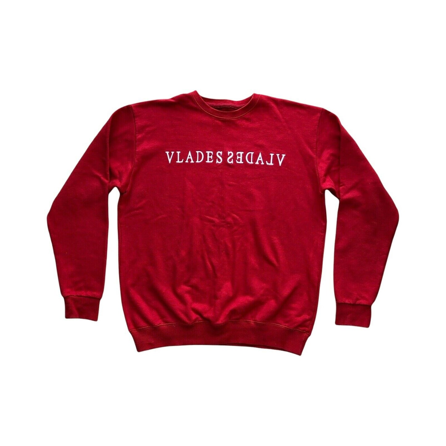 Vlades (vlds) Crew Neck Jumper Red And White Mens Large Korean Brand