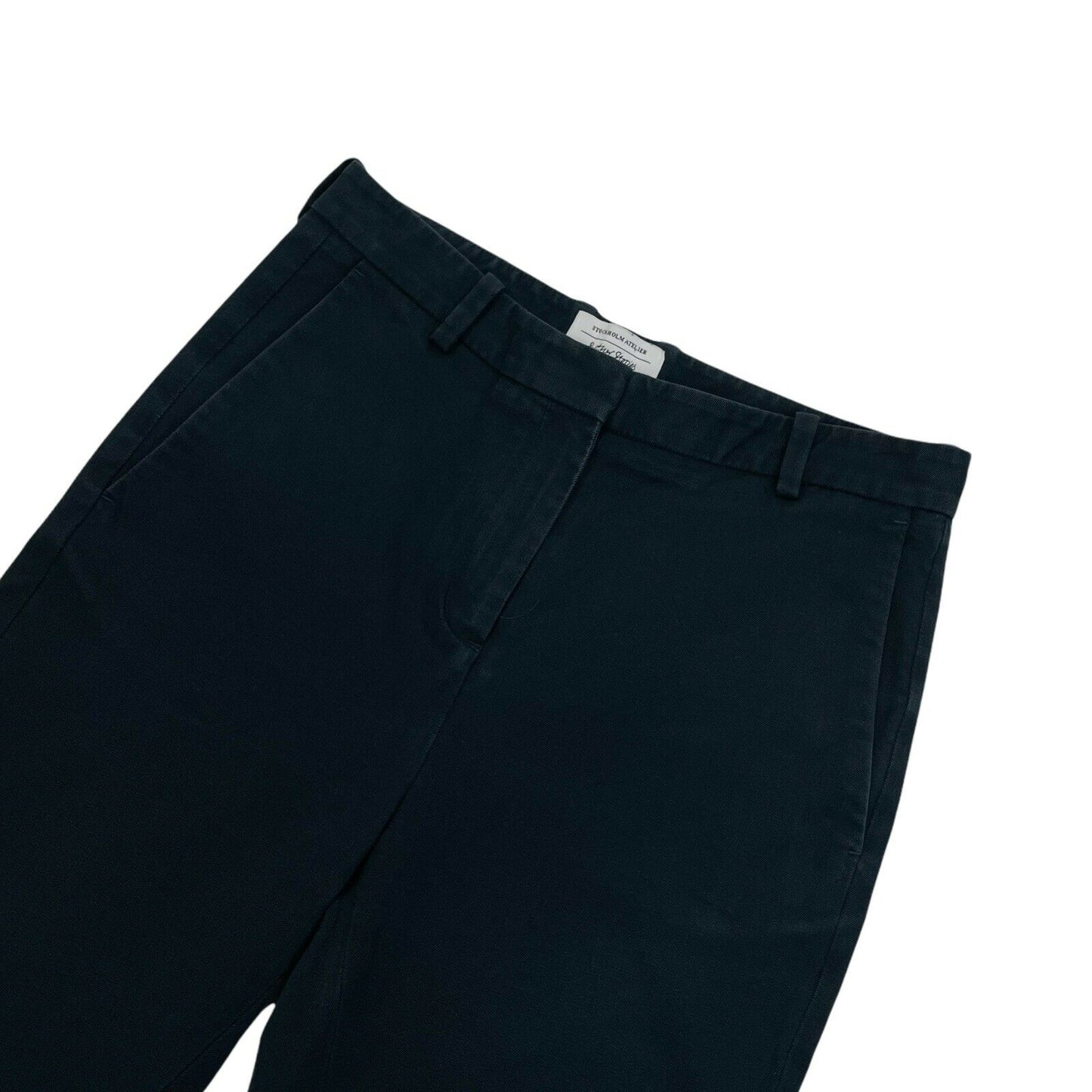 & Other Stories Skinny Fit Trousers Navy Blue Chino Style 28w 25l